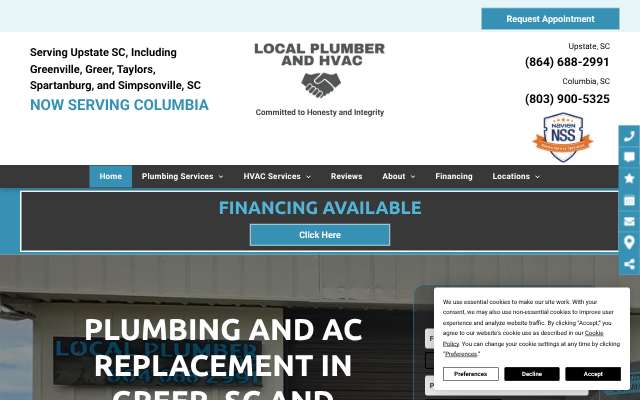Page cited for Local Plumber and HVAC