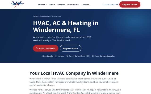 Western Air's page as the assistant saw it