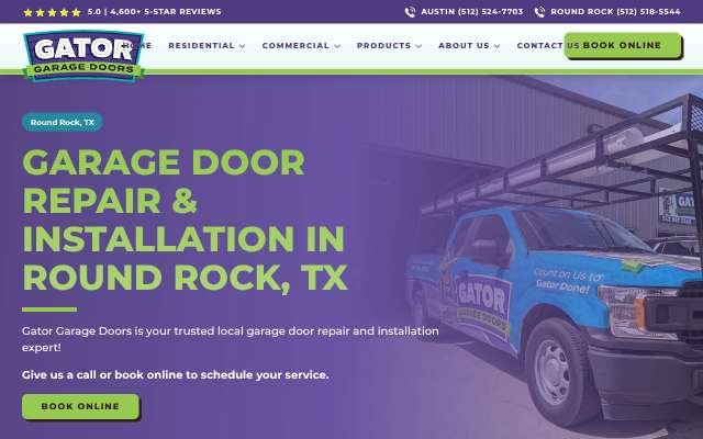 Gator Garage Door Repair's page as the assistant saw it