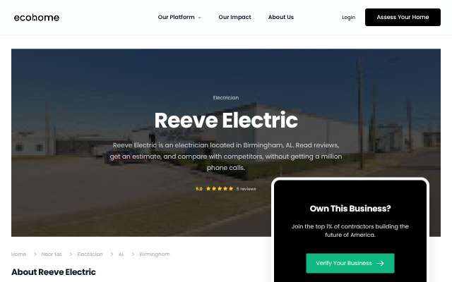 Page cited for Reeve Electric