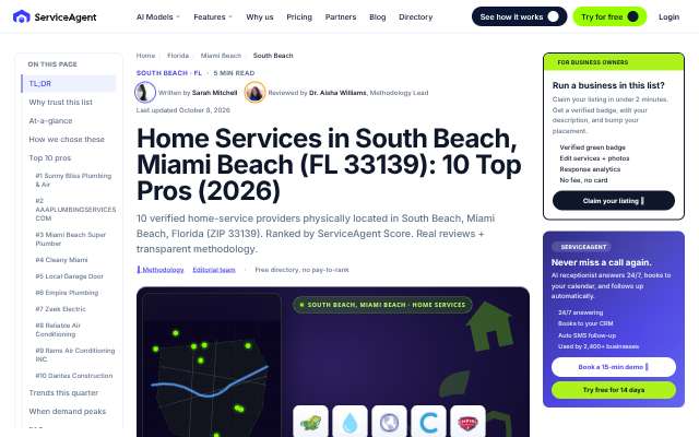 Page cited for Sunny Bliss Plumbing & Air