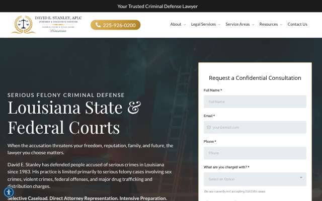 David E. Stanley, APLC's page as the assistant saw it
