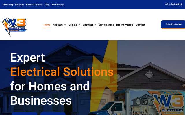 W3 Electric's page as the assistant saw it
