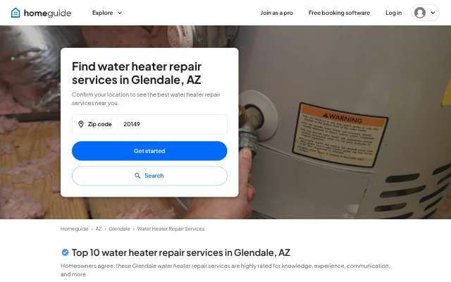 Page cited for Pridemark Plumbing