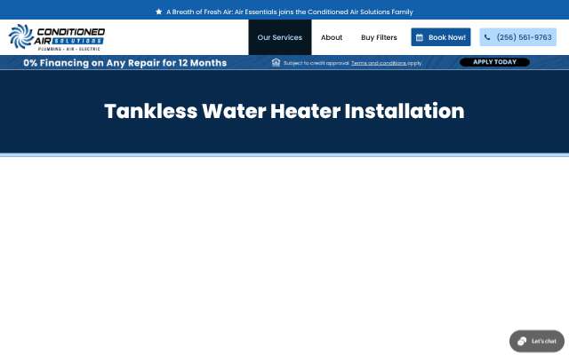 Conditioned Air Solutions's page as the assistant saw it