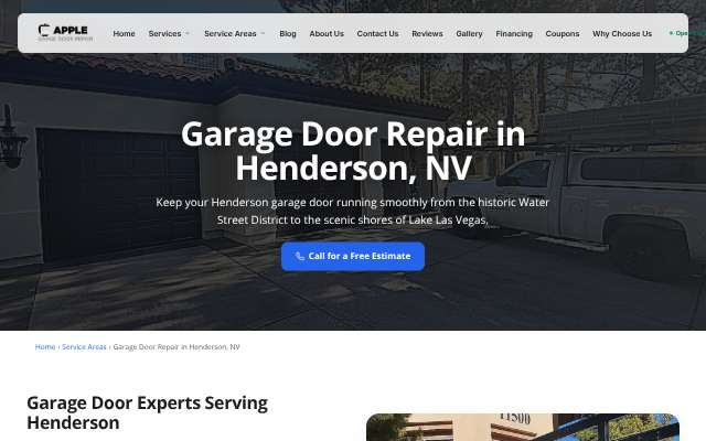 Page cited for Apple Garage Door Repair