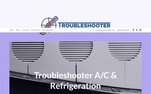 Troubleshooter HVAC & Refrigeration's page as the assistant saw it