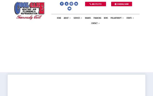 Cool Care Heating, Air, Plumbing & Refrigeration's page as the assistant saw it
