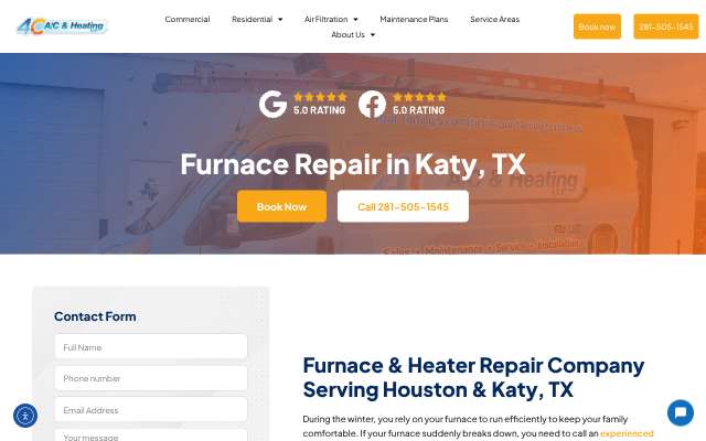 4C A/C & Heating LLC's page as the assistant saw it