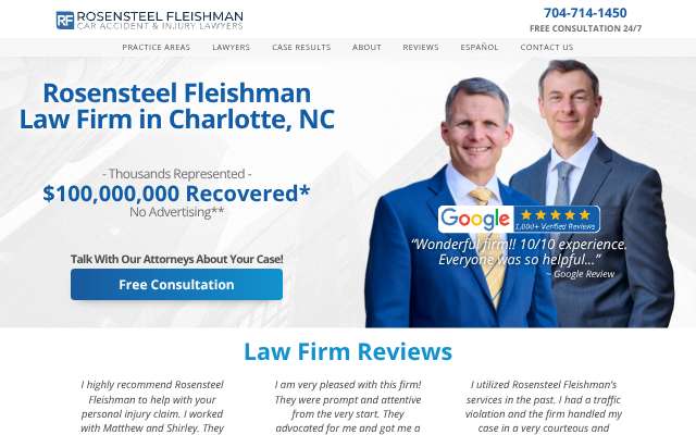 Rosensteel Fleishman, PLLC's page as the assistant saw it