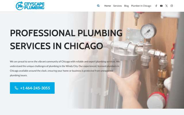 Cityscape Plumbing Services 24/7's page as the assistant saw it
