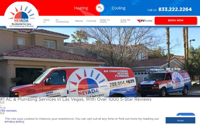 NRS Air Conditioning and Heating's page as the assistant saw it