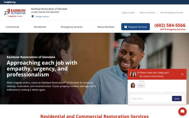 Page cited for Rainbow Restoration of Glendale