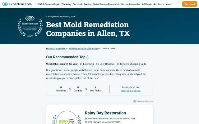 Page cited for Rainy Day Restoration and Roofing