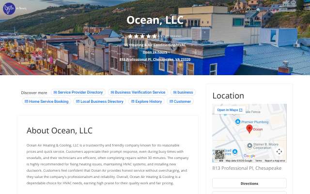 Page cited for Ocean Air Heating & Cooling