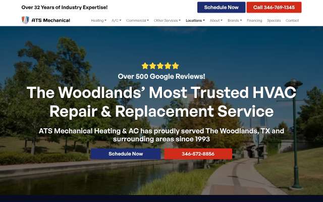 ATS Mechanical Heating & AC's page as the assistant saw it
