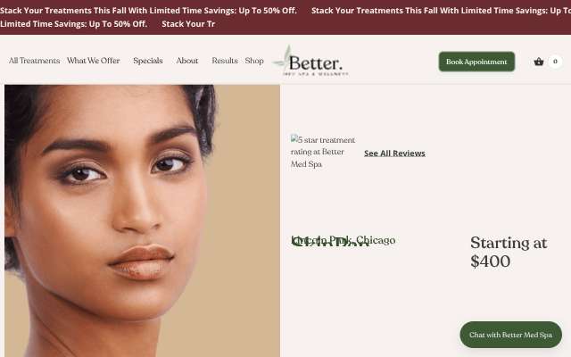 Page cited for Better Med Spa (Lincoln Park)