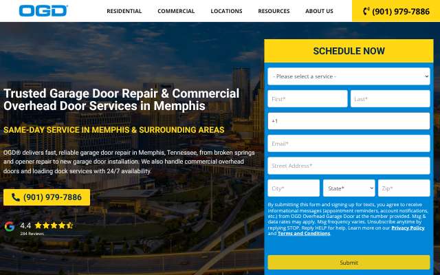 Page cited for OGD Overhead Garage Door (Memphis)