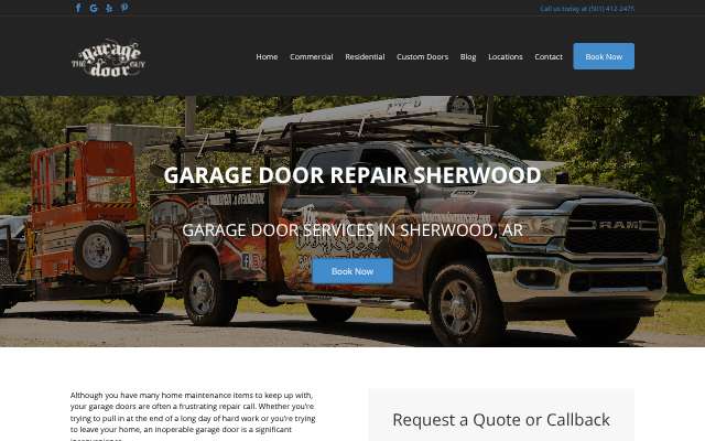 The Garage Door Guy Corp.'s page as the assistant saw it