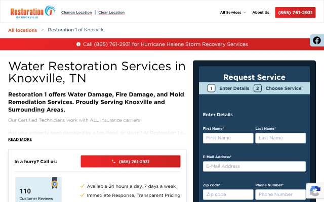 Page cited for Restoration 1 of Knoxville