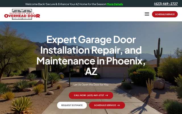Integrity West Overhead Door's page as the assistant saw it