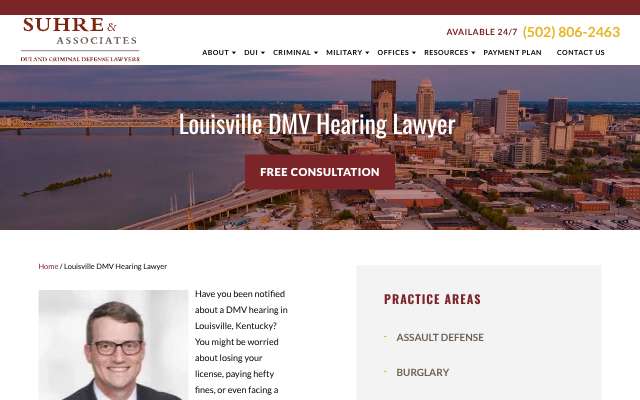 Suhre & Associates DUI and Criminal Defense Lawyers's page as the assistant saw it