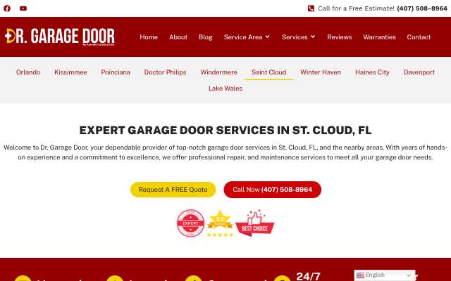 Page cited for Dr. Garage Door