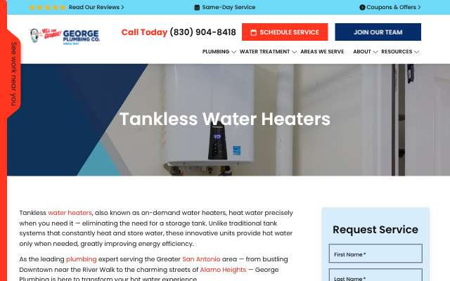 George Plumbing's page as the assistant saw it
