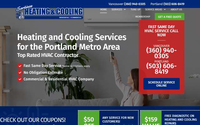 Page cited for Sarkinen Heating & Cooling