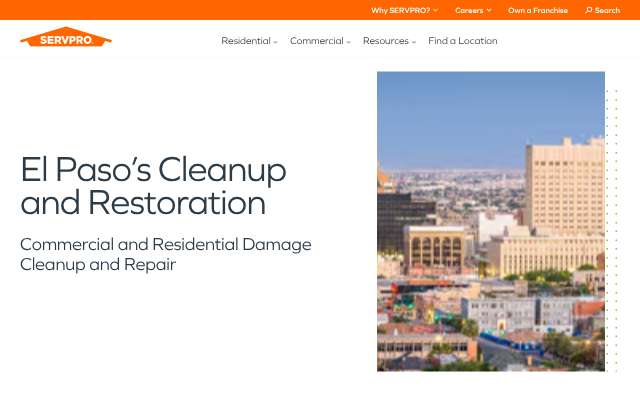 Page cited for SERVPRO of West El Paso