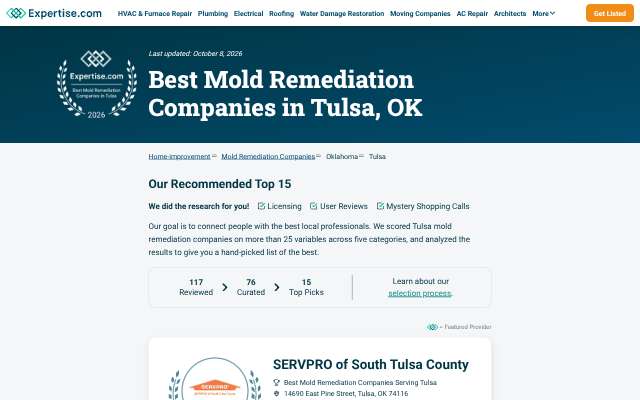 Paul Davis Restoration of Tulsa's page as the assistant saw it
