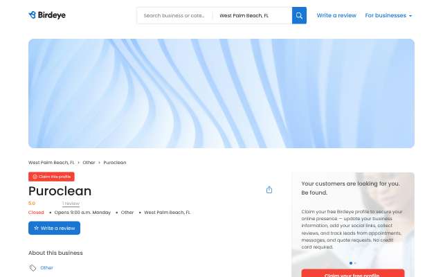 Page cited for PuroClean (West Palm Beach)