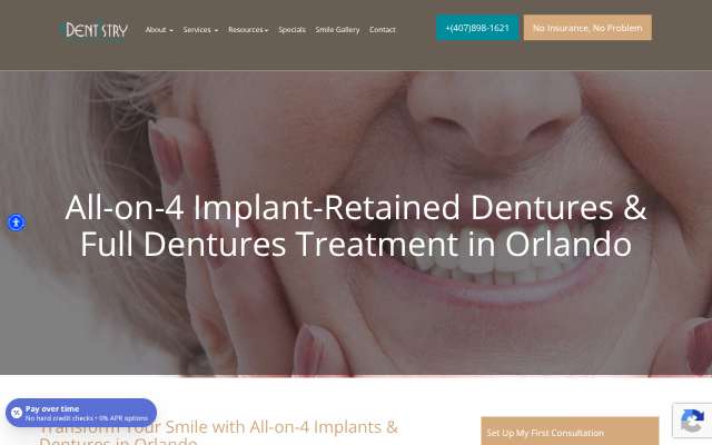 Fine Dentistry of Downtown Orlando's page as the assistant saw it