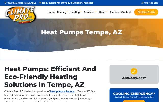 Climate Pro, LLC's page as the assistant saw it