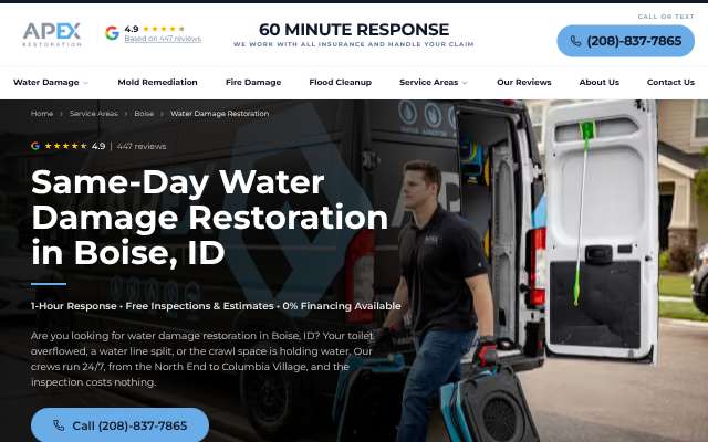 Page cited for Apex Restoration