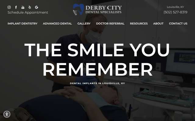 Derby City Dental Specialists's page as the assistant saw it