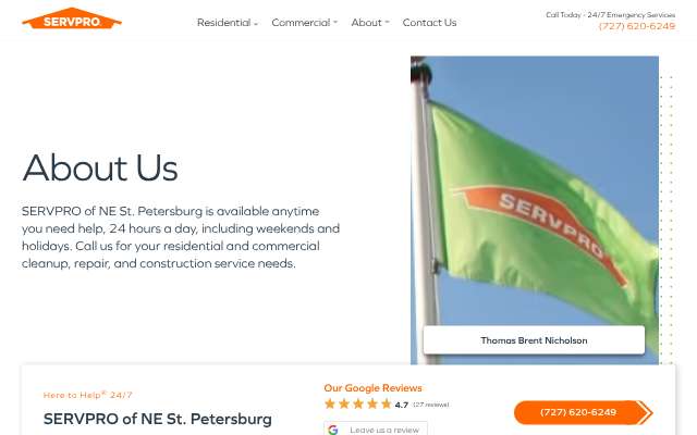 Page cited for SERVPRO of NE St. Petersburg