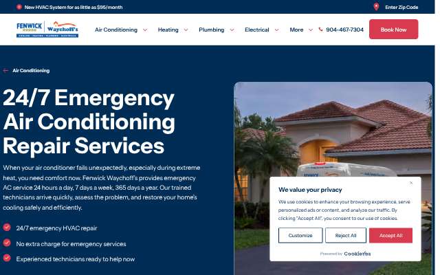 Fenwick Home Services's page as the assistant saw it