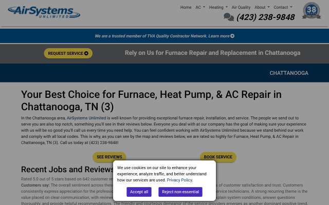 AirSystems Unlimited, LLC's page as the assistant saw it