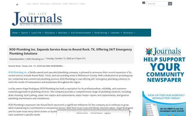 Page cited for ROD Plumbing Inc.