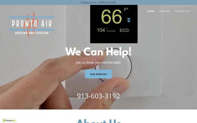 Pronto Air's page as the assistant saw it