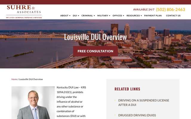 Suhre & Associates's page as the assistant saw it