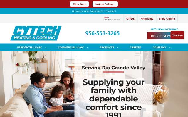 Cytech Heating & Cooling L.C.'s page as the assistant saw it