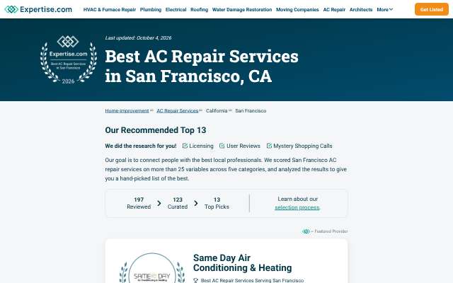 Acosta Heating Airconditioning & Sheetmetal Inc's page as the assistant saw it