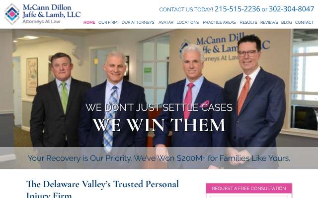 McCann Dillon Jaffe & Lamb, LLC's page as the assistant saw it