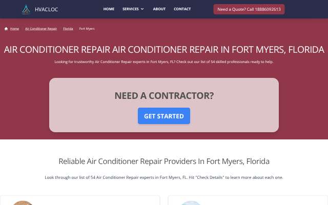 Conditioned Air's page as the assistant saw it