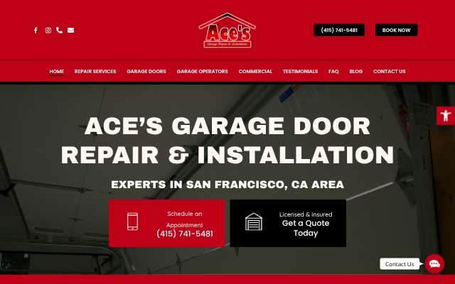 Page cited for Ace's Garage Door Repair & Installation