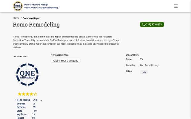 Page cited for Romo Remodeling