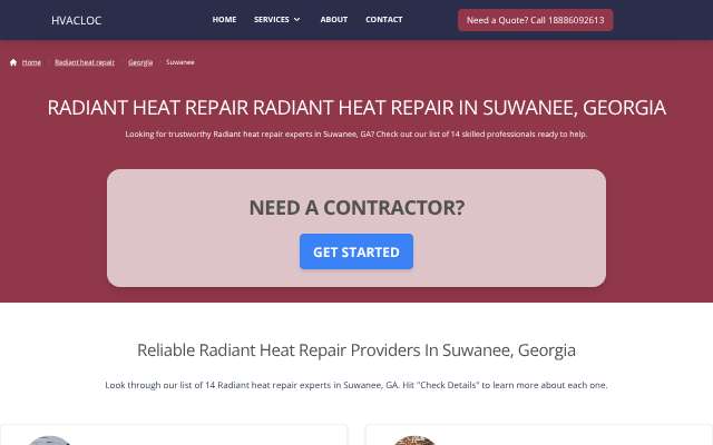 Climate Heroes Air Conditioning's page as the assistant saw it