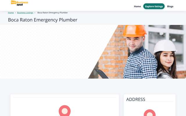 bocaraton24hrplumber.com's page as the assistant saw it